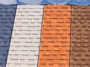 A variety of shingle options displayed by roofing contractors in Arlington.