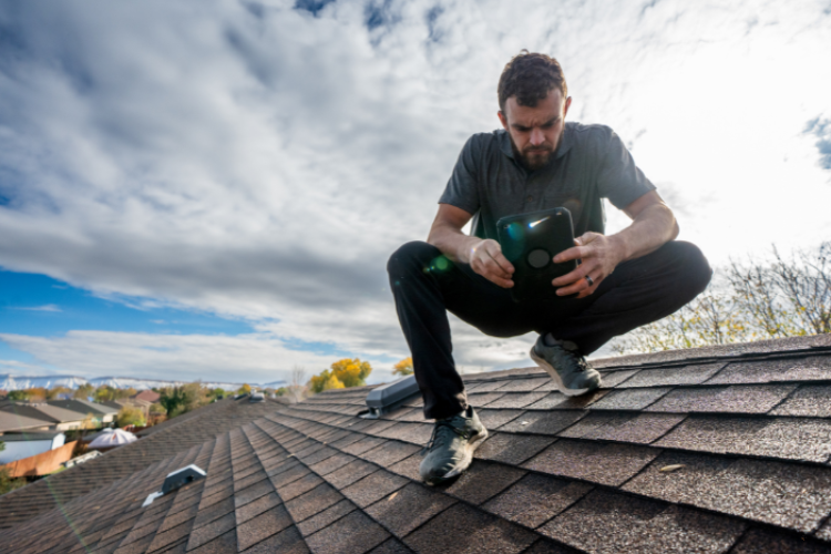 Timothy's Roofing team providing a free roof estimate in Springfield