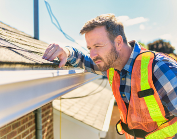 Springfield roofing contractor inspecting a roof